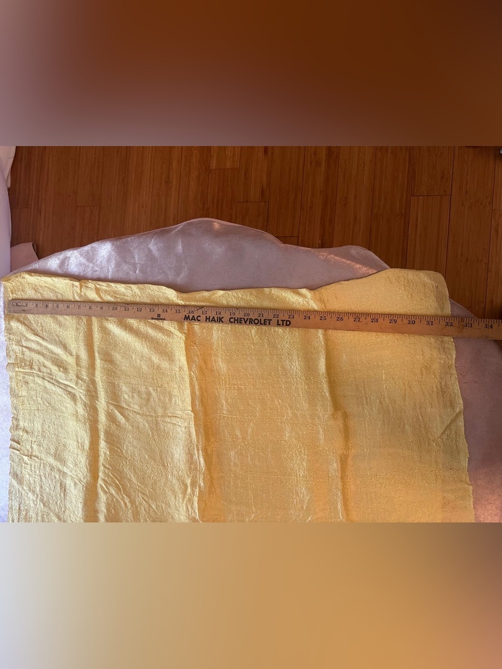 100%  raw silk Yellow Women’s Scarf - Lightweight Sheen Accent